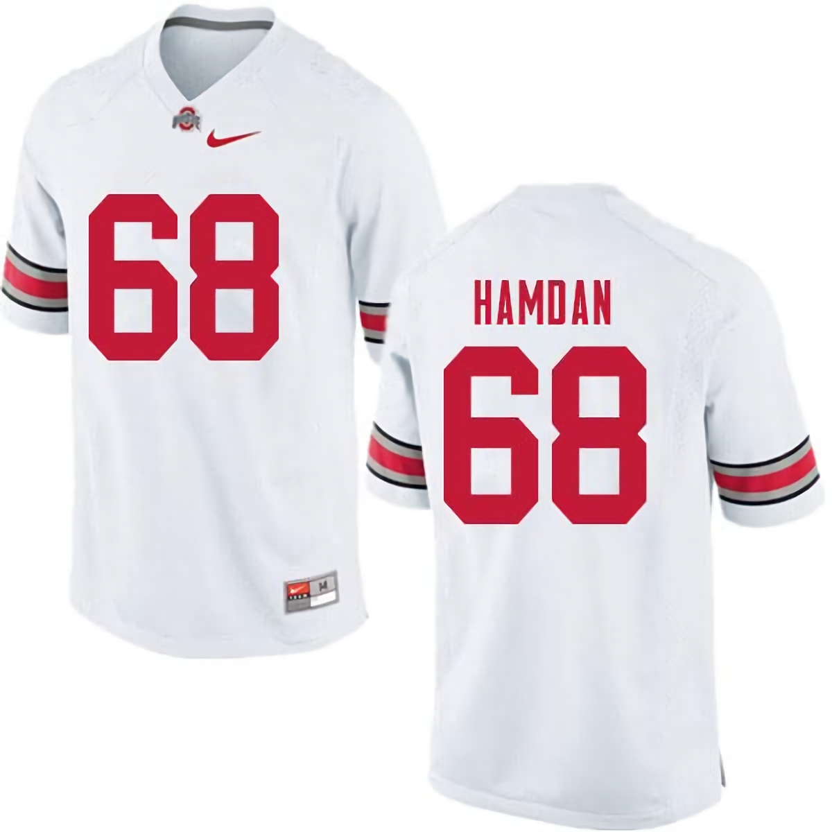 Zaid Hamdan Ohio State Buckeyes Men's NCAA #68 Nike White College Stitched Football Jersey XSH0856CO